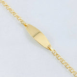 Bracelet Baby Classic Link Rectangular Oval 1.2 g / 2.3 mm Yellow Gold 18K