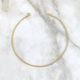 Tobillera Cubana 3.45gr / 9 3/4 in / 1.6mm Oro Amarillo +1 18K