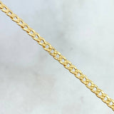 Tobillera Cubana 1.95gr / 9 3/4 in / 2mm Oro Amarillo +1 18K *