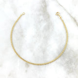 Tobillera Cubana 1.95gr / 9 3/4 in / 2mm Oro Amarillo +1 18K *