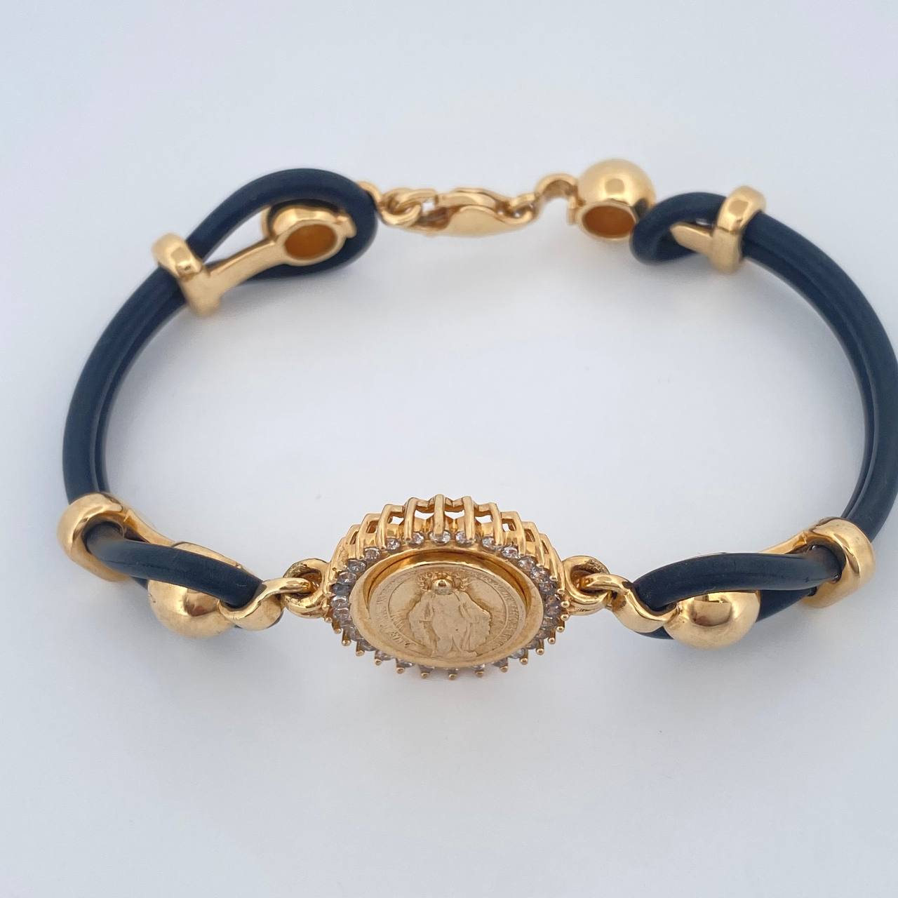 Pulso Virgen Milagrosa 19.7gr / 7 1/2 in / Oro Amarillo 18K &