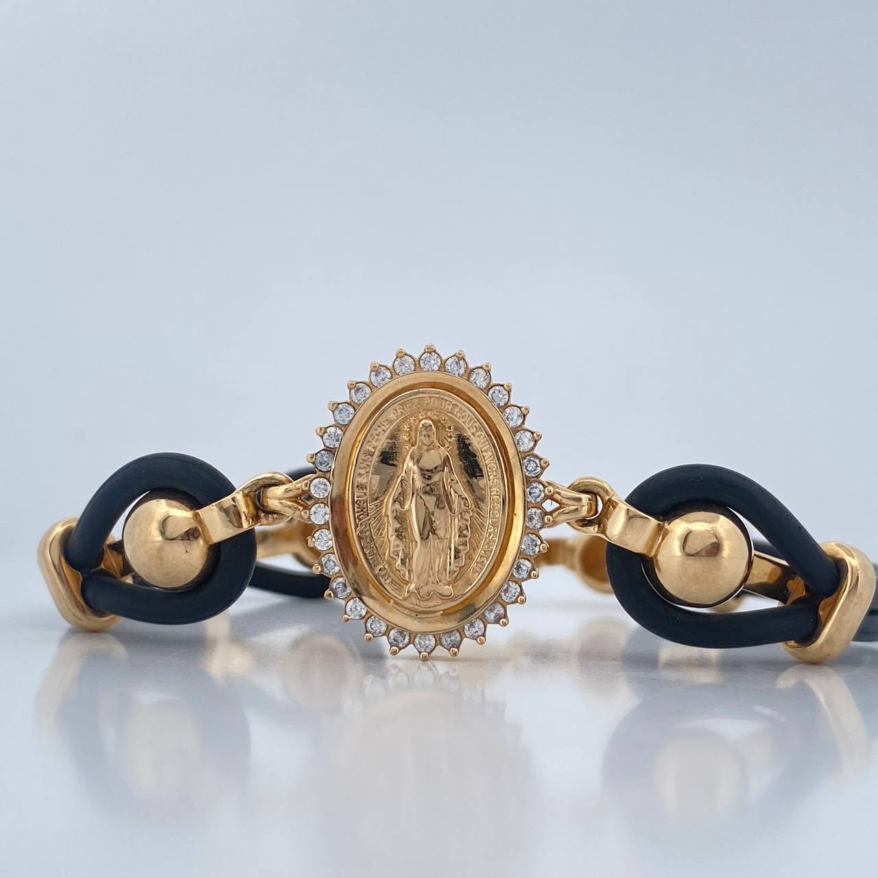 Pulso Virgen Milagrosa 19.7gr / 7 1/2 in / Oro Amarillo 18K &