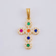 Pendant Dense Cross 1.5 g / 2.5 cm Yellow Gold 18K