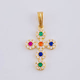 Pendant Dense Cross 1.5 g / 2.5 cm Yellow Gold 18K