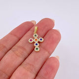 Pendant Dense Cross 1.5 g / 2.5 cm Yellow Gold 18K