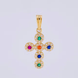 Pendant Dense Cross 1.5 g / 2.5 cm Yellow Gold 18K