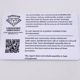 Pendant Olive Drop 2.9 Qts Emerald 60pts Diamonds 3.1gr / 1 in / 18K White Gold ©