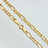 Cadena Figaro 6.7gr / 23 1/2 in / 4.5mm Oro Amarillo +1 18K *