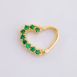 Piercing Corazon Medio 0.6gr / 9mm Oro Amarillo 18K *