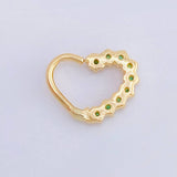Piercing Corazon Medio 0.6gr / 9mm Oro Amarillo 18K *