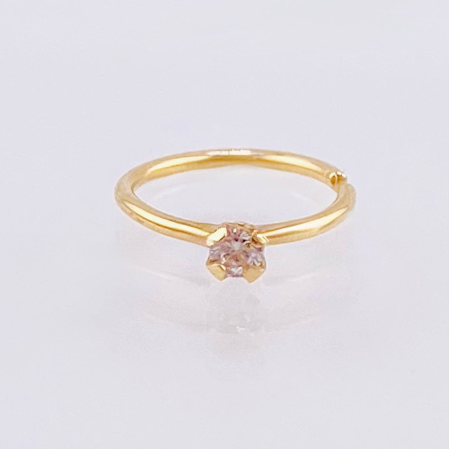 Piercing Chispa Circular 0.25gr / 1/2 in / Oro Amarillo 18K *