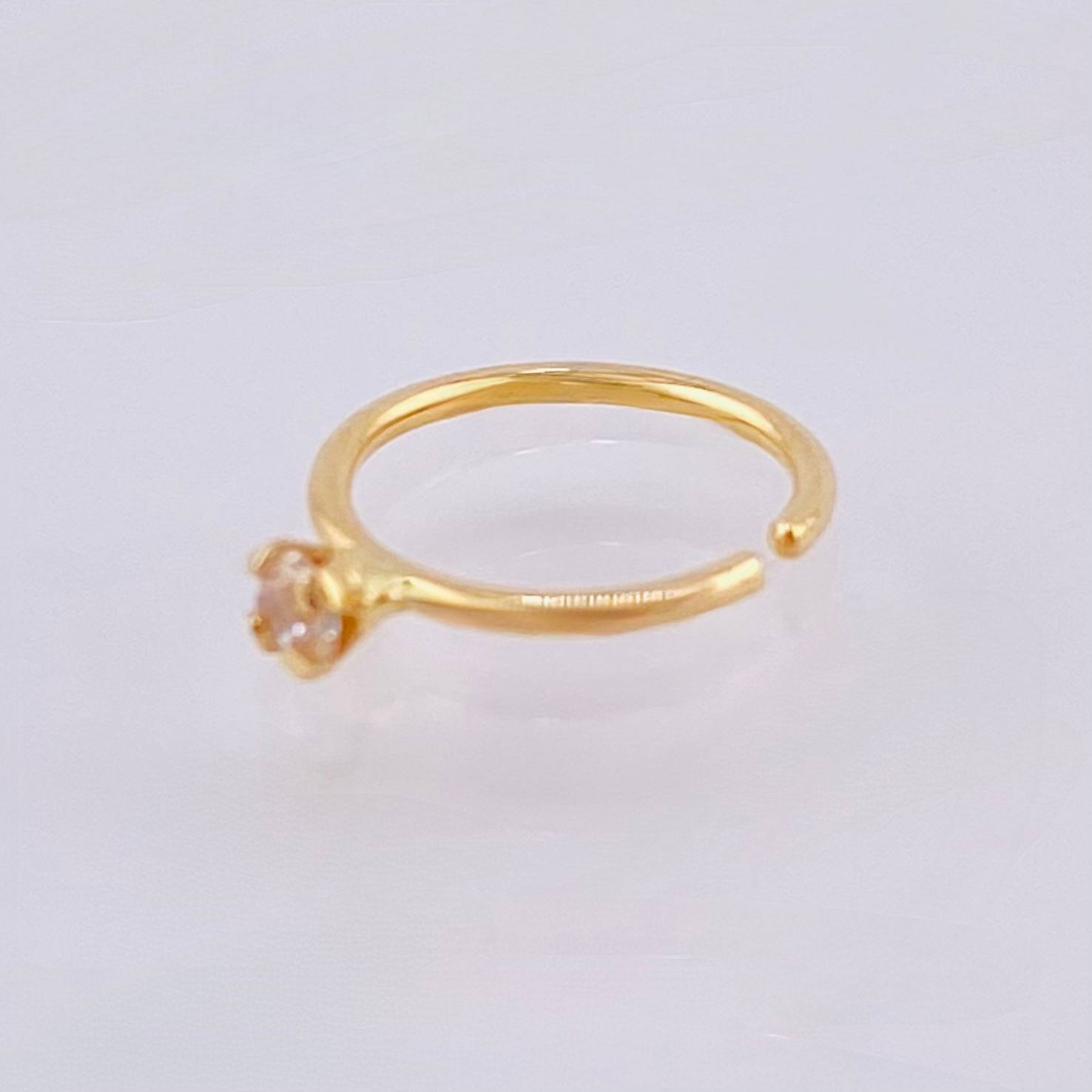Piercing Chispa Circular 0.25gr / 1/2 in / Oro Amarillo 18K *