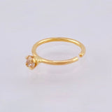 Piercing Chispa Circular 0.25gr / 1/2 in / Oro Amarillo 18K *