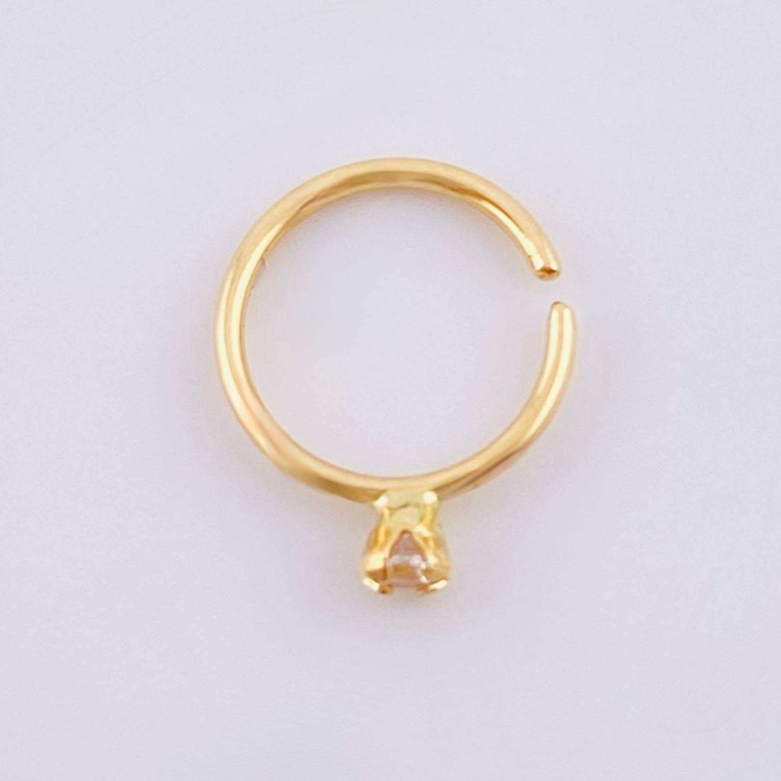 Piercing Chispa Circular 0.25gr / 1/2 in / Oro Amarillo 18K *