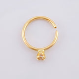 Piercing Chispa Circular 0.25gr / 1/2 in / Oro Amarillo 18K *