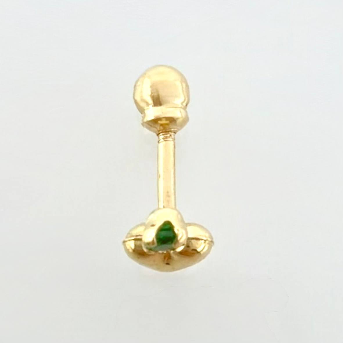 Piercing Destello Corazon 0.35gr / 1/2 in / Oro Amarillo 18K