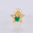 Piercing Chispa Estrella 0.3gr / 1/2 in / Oro Amarillo 18K *