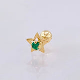 Piercing Chispa Estrella 0.3gr / 1/2 in / Oro Amarillo 18K *