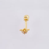 Piercing Chispa Estrella 0.3gr / 1/2 in / Oro Amarillo 18K *