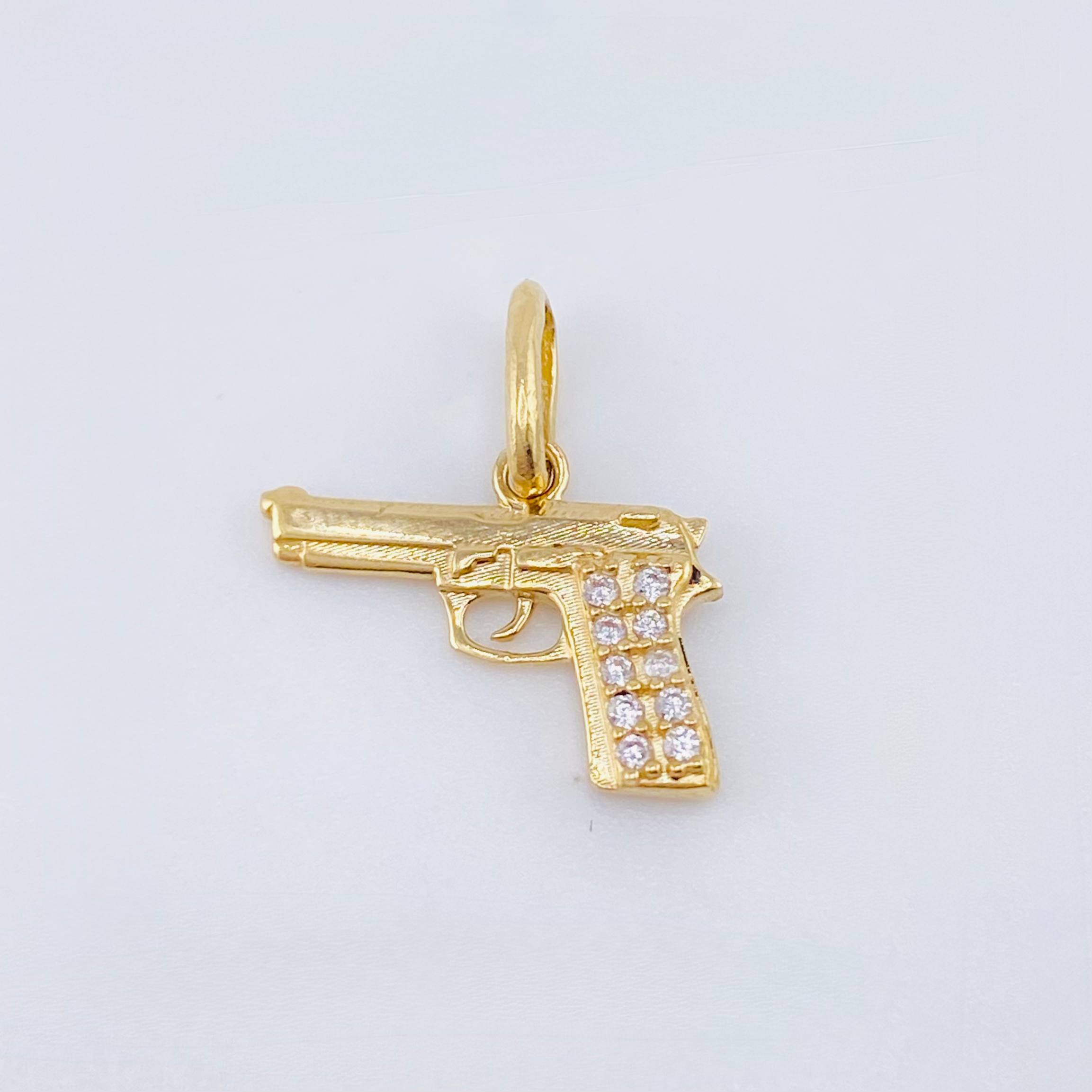Pendant Gun 1.15gr / 1/2 in / Yellow Gold 18K ©