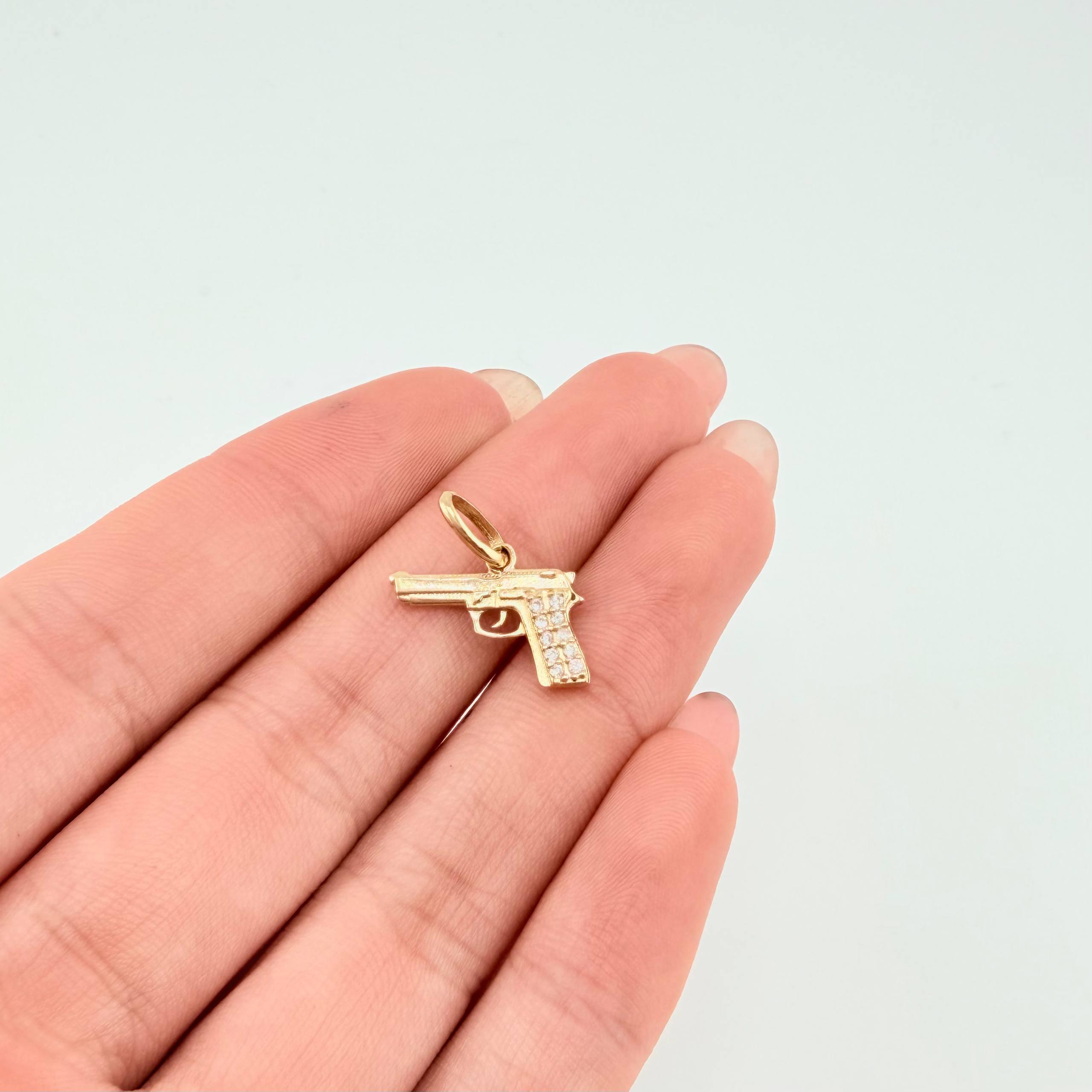 Pendant Gun 1.15gr / 1/2 in / Yellow Gold 18K ©