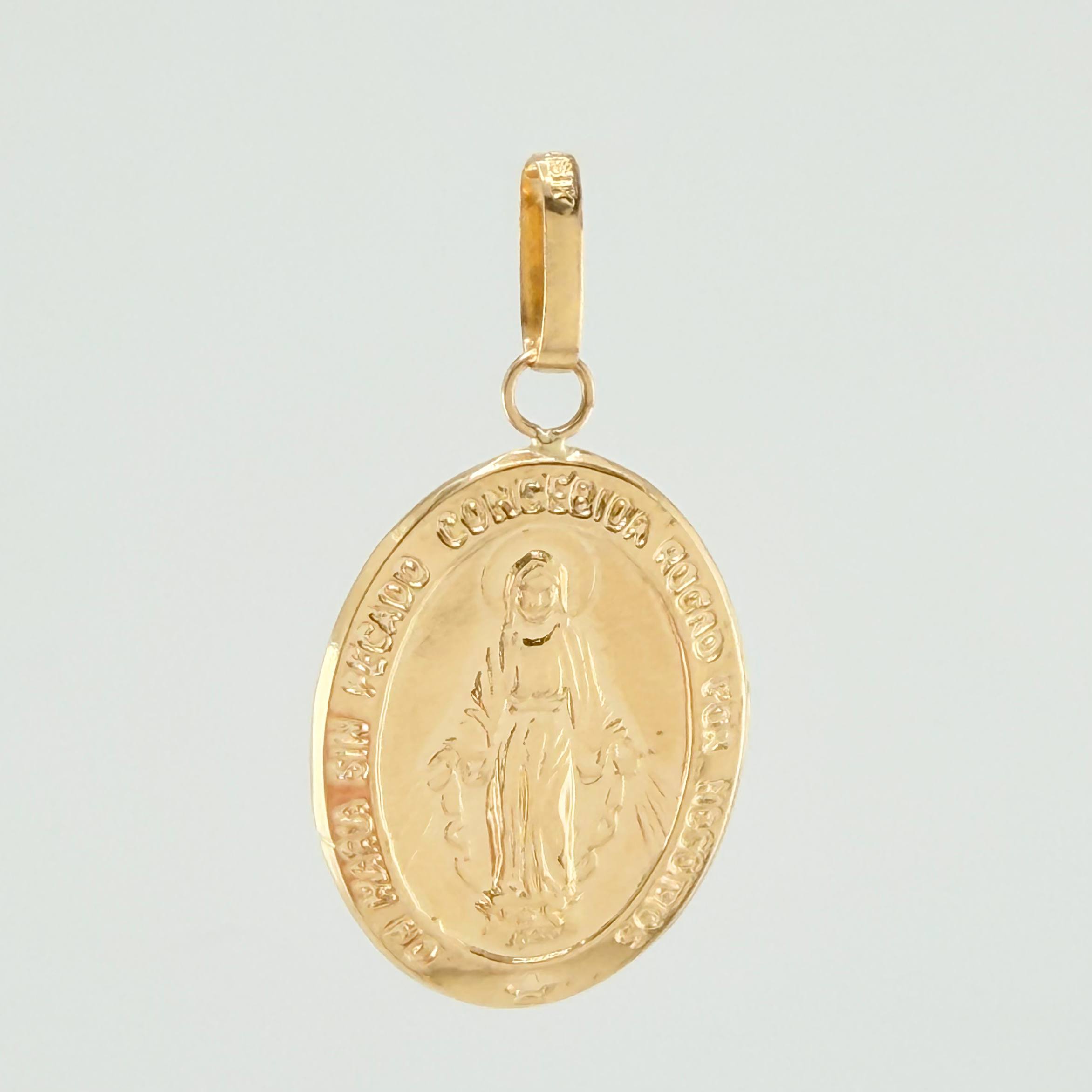 Dije Virgen Milagrosa 3.55gr / 1 1/2 in / Oro Amarillo 18K ©