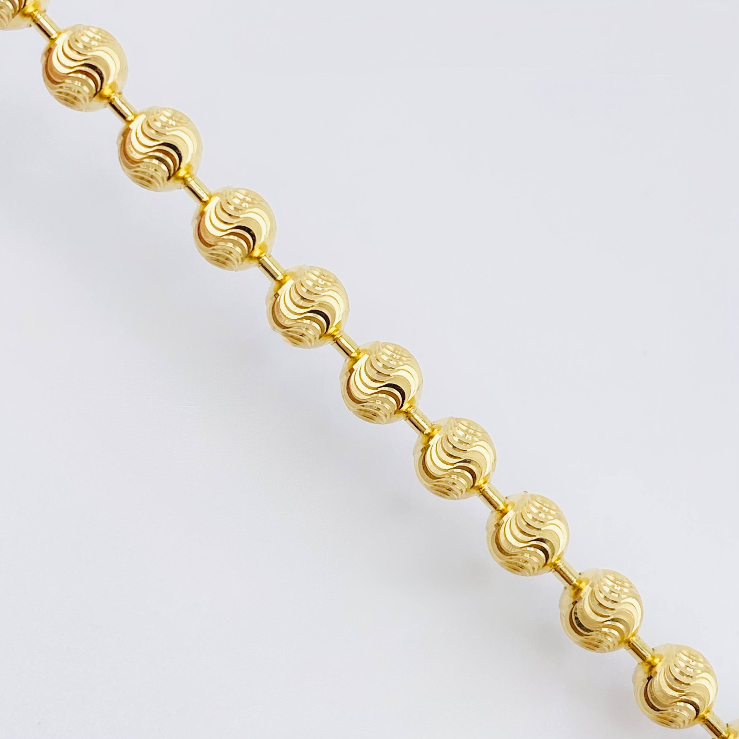 Cadena Militar Media Luna 27.65gr / 27 1/2 in / 5mm Oro Amarillo Nac.Esp. 18K