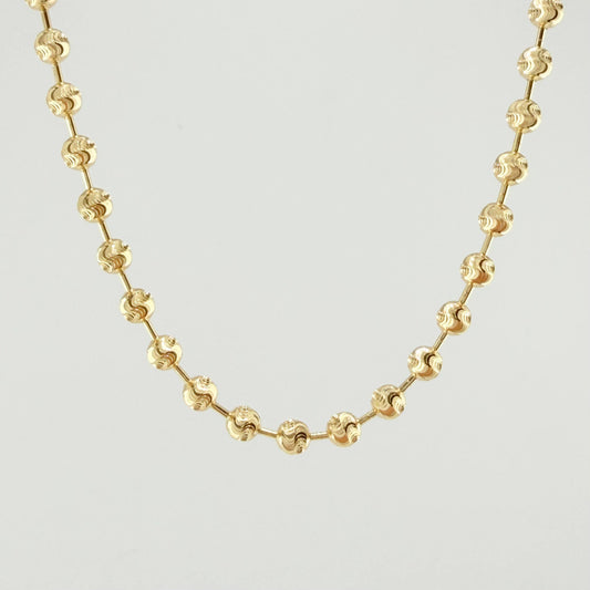 Cadena Militar Media Luna 16.85gr / 23 1/2 in / 4mm Oro Amarillo Nac.Esp. 18K ©