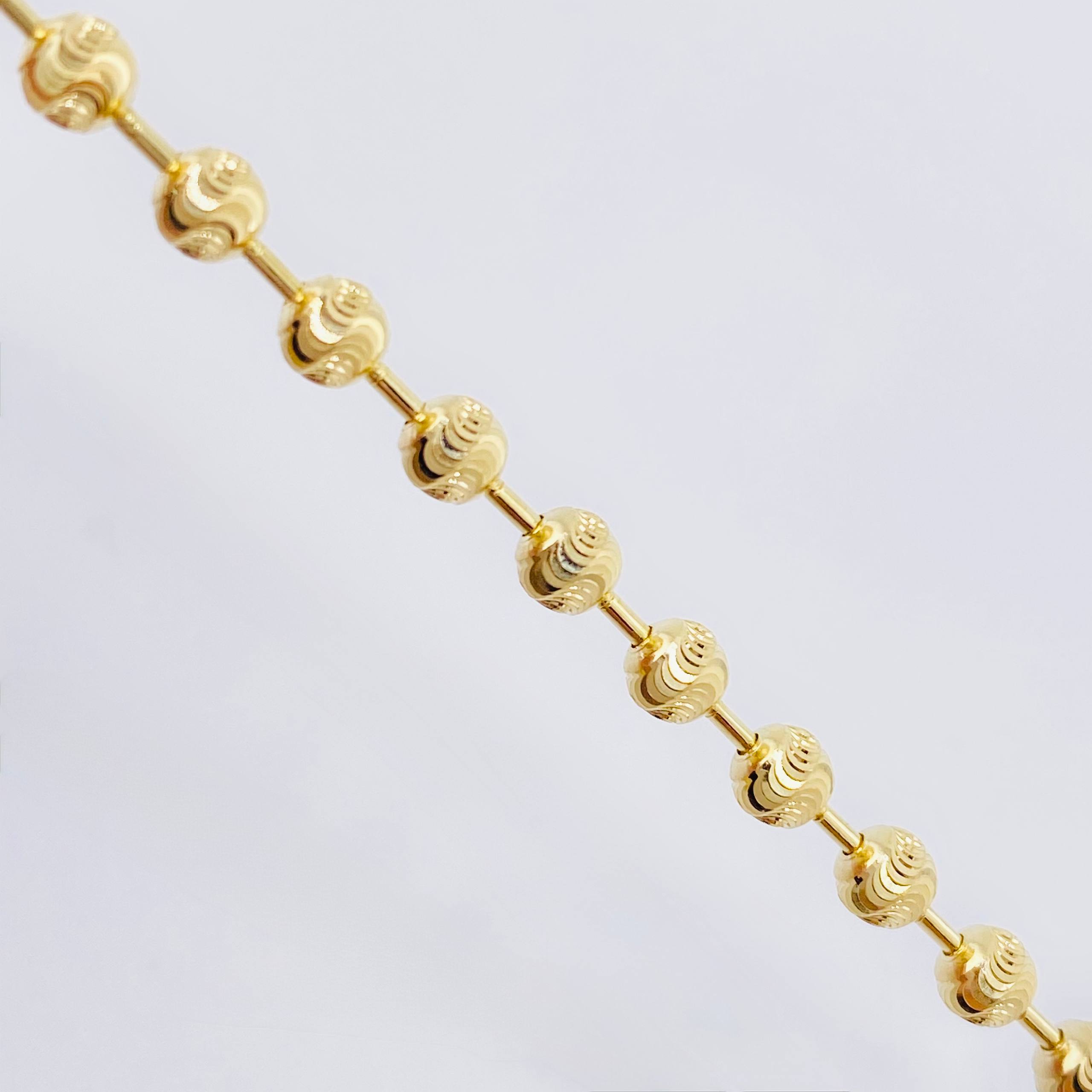 Cadena Militar Media Luna 17.15gr / 23 1/2 in / 4mm Oro Amarillo Nac.Esp. 18K *