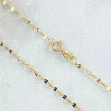 Chain and Pendant Set Flower Mirror + Miraculous Virgin 1.3gr / 18K Gold *