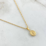 Singapore Chain and Pendant Set + Miraculous Virgin Framed 2.05gr / 45cm / 18K Gold ©