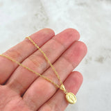 Singapore Chain and Pendant Set + Miraculous Virgin Framed 2.05gr / 45cm / 18K Gold ©