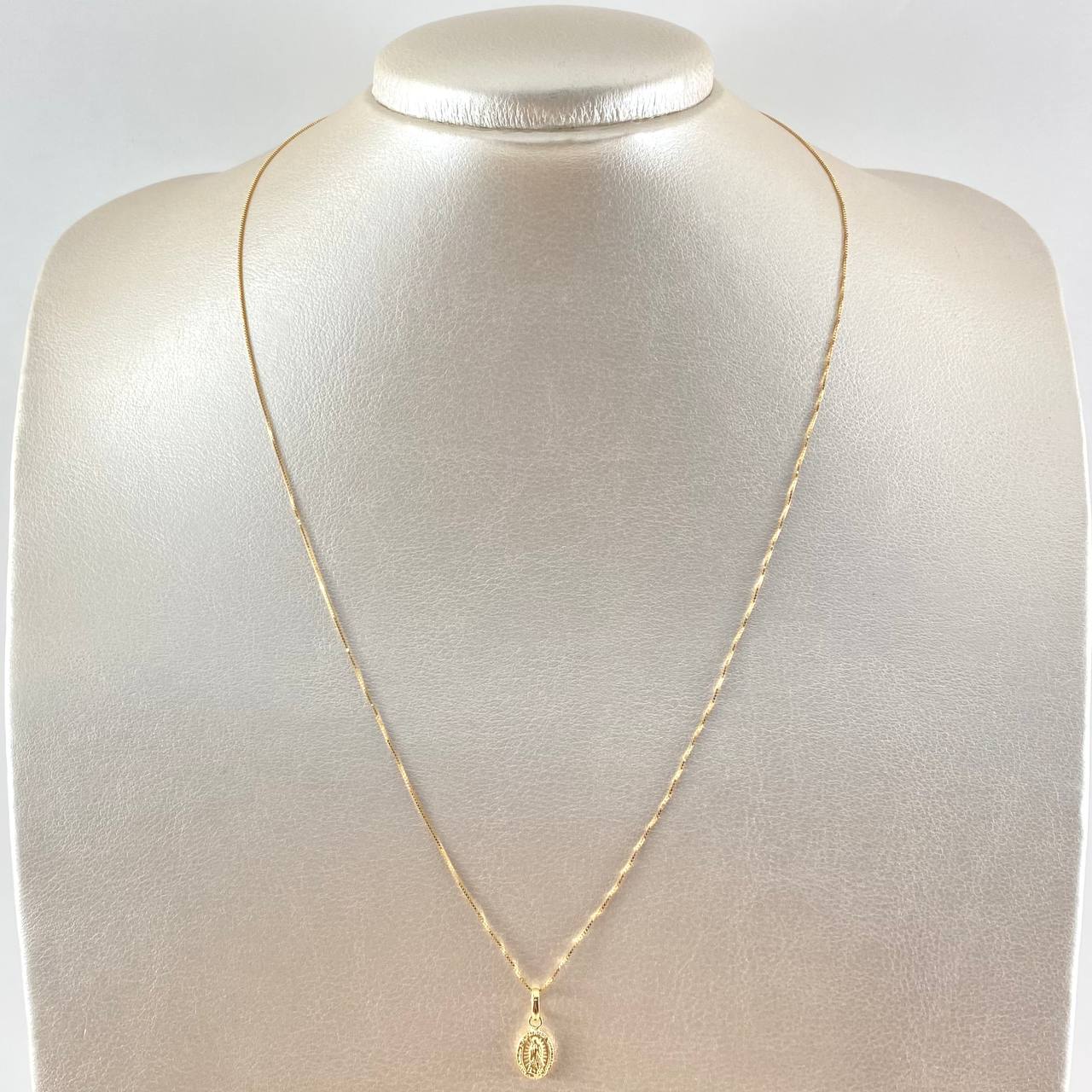 Venetian Chain and Pendant Set + Virgin of Guadalupe 1.75gr / 50cm / 18K Gold