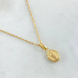 Singapore Chain and Pendant Set + Virgin Guadalupe 2gr / 45cm / 18K Gold ©