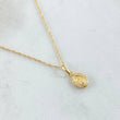 Singapore Chain and Pendant Set + Virgin Guadalupe Plain 1.95gr / 45cm / 18K Gold ©