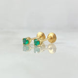Topos Piedra 1gr / 3.1mm Esmeralda 50pts Oro Amarillo 18K (Joya) ©
