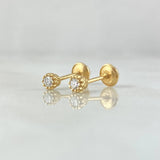 Topos Piedra Cabujón 1gr / 3.5mm Diamante 36pts Oro Amarillo 18K (Joya) ©