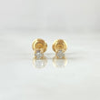 Stud Earrings Box 0.75gr / 2.7mm Diamonds 36pts Yellow Gold 18K (Jewel) *