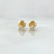 Topos Piedra 0.8gr / 3mm Diamantes 36pts Oro Amarillo 18K (Joya) *