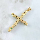 Pendant Crúz Tronco 10.55gr / 6.3cm / Emeralds 3.3 Qts Yellow Gold 18K (Jewel) *