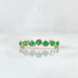 Anillo Eslabon 1.45gr / T8 / Esmeraldas 23pts Oro Amarillo 18K (Joya) ©