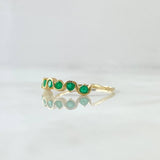 Anillo Eslabon 1.45gr / T8 / Esmeraldas 23pts Oro Amarillo 18K (Joya) ©