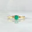 Solitaire Ring Bridge 1.5gr / Size 6 3/4 / Emerald 25pts 18K Yellow Gold (Jewelry) ©