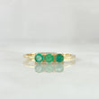 Trinity ring 1.85gr / T7 1/4 / Emeralds 33pts 18K Yellow Gold (Jewel) ©