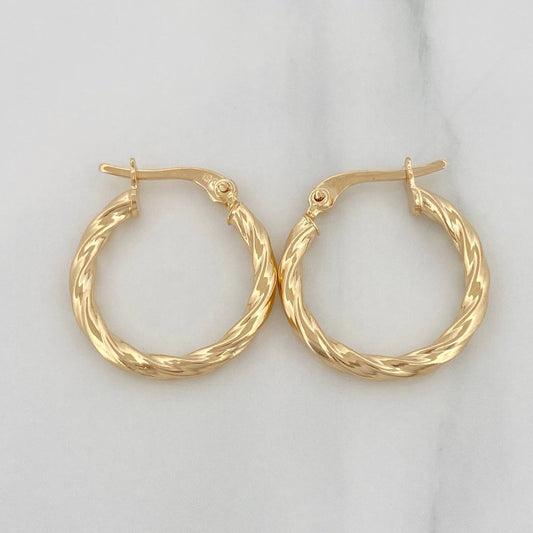 Candongas Kari 1.45 g / 3/4 in Oro Amarillo 18K