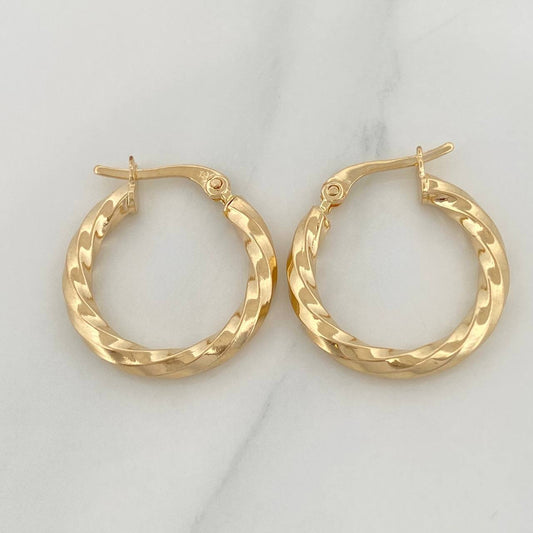 Candongas Derek 1.75 g / 3/4 in Oro Amarillo 18K