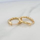 Candongas Derek 1.75 g / 3/4 in Oro Amarillo 18K