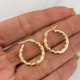 Candongas Derek 1.75 g / 3/4 in Oro Amarillo 18K
