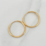 Candongas Aro Rayado 1.4 g / 3/4 in Oro Amarillo 18K