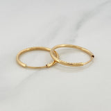 Candongas Aro Rayado 1.1 g / 1/2 in Oro Amarillo 18K